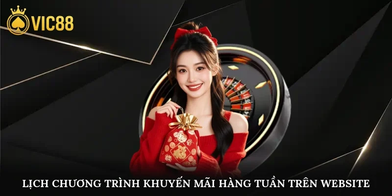 Lịch chương trình khuyến mãi hàng tuần trên website